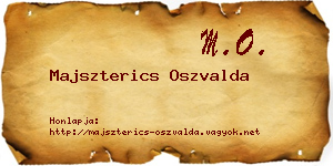 Majszterics Oszvalda névjegykártya